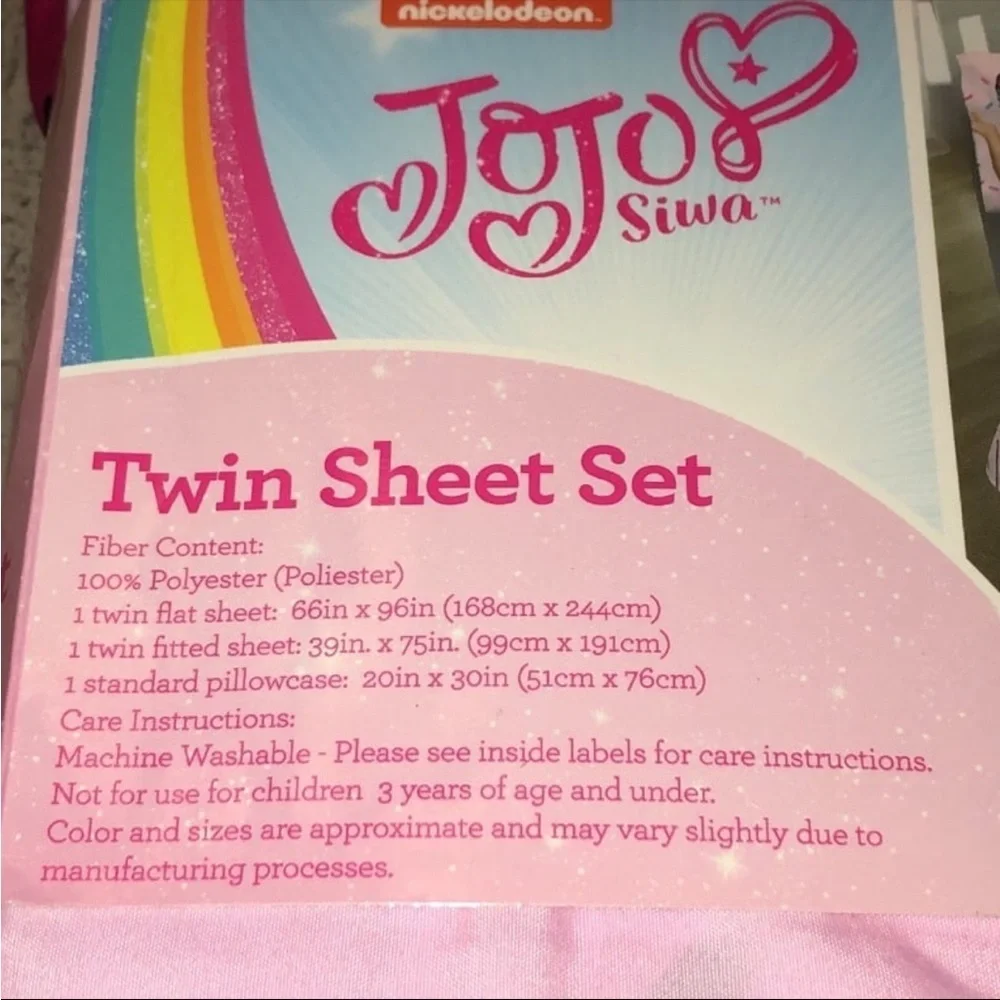 Nickelodeon JoJo Siwa Pink Twin Sheet Set